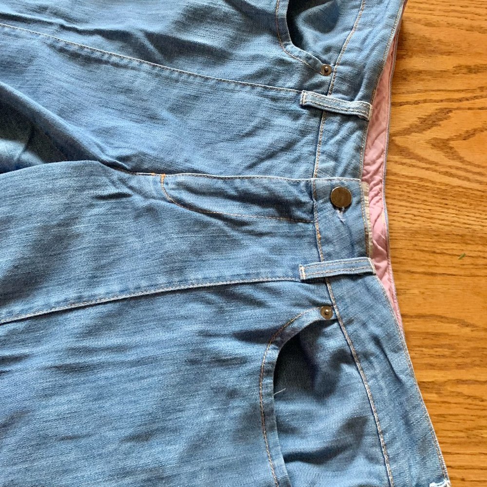 "Stella McCartney" wide leg, bell. bottom jeans, 30. Like New! - Picture 6 of 11